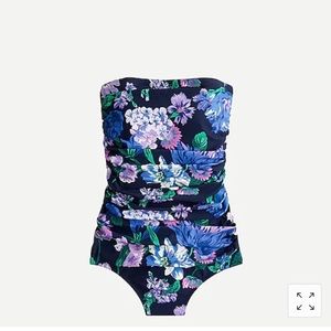 Ruched bandeau one-piece